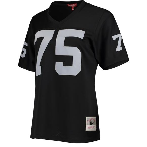 Los Angeles Raiders Howie Long #75 Mitchell & Ness Black 1983 Womens Jersey L - Picture 2 of 12